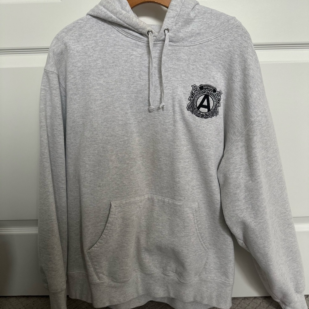 Supreme Anti Hooded Sweatshirt - Ash Grey - Size L